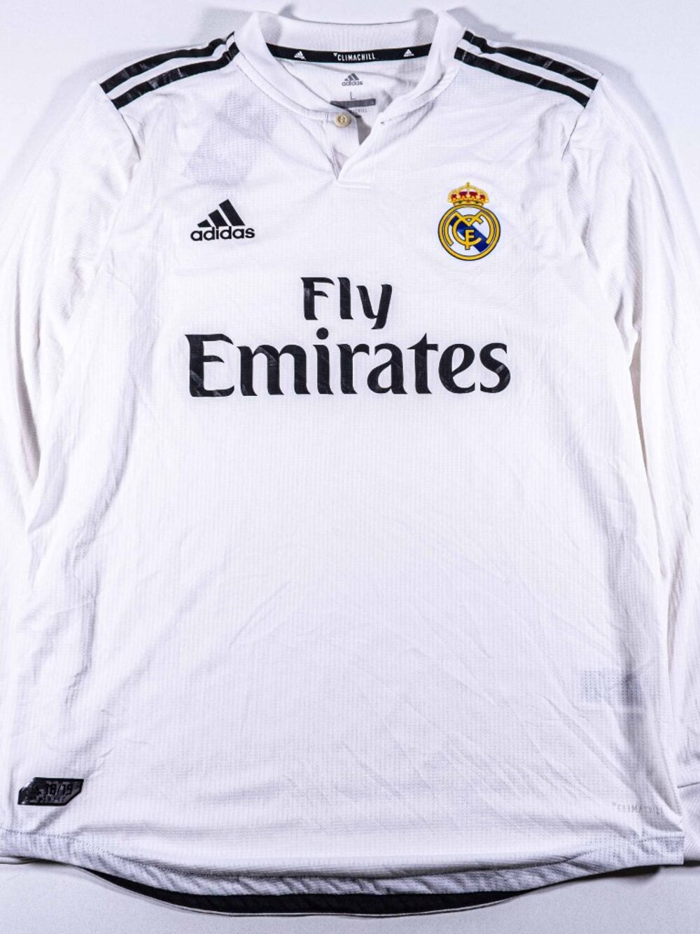 Adidas Real Madrid 2018 2019 Home Long Sleeve Jersey Climachill Mens L